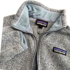 Patagonia Fleece Pullover Quarter Zip Sweater Light Blue Women's Size S